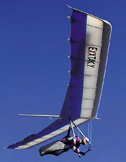 Hang glider : Exxtacy ; Manufacturer : Flight Design