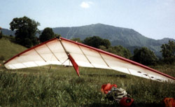 Hang glider : Falke 5 ; Manufacturer : Schmid Hanggliders