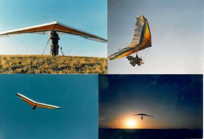 Hang glider : Mystic ; Manufacturer : Delta Wing Kites and Gliders
