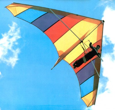 Hang glider : Spectrum ; Manufacturer : Hiway Hang Gliders