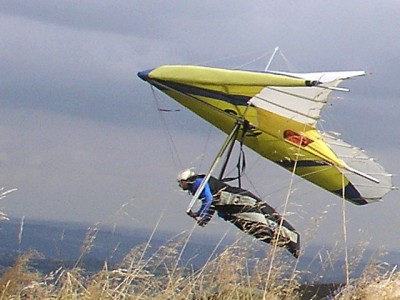 Hang glider : Vision 5 ; Manufacturer : Hiway Hang Gliders