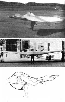 Hang glider : Alita ; Manufacturer : Horten