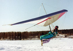 Hang glider : Elan ; Manufacturer : Avian Hang Gliders